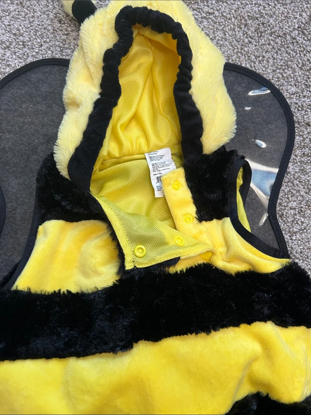 Target Yellow and Black Bee Hooded Costume Vest